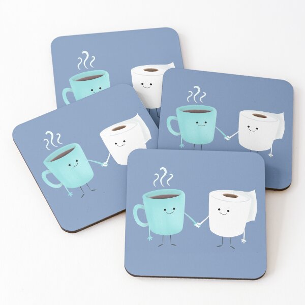 Item preview, Coffee Cup and Toilet Paper Love designed and sold by Drawingvild.