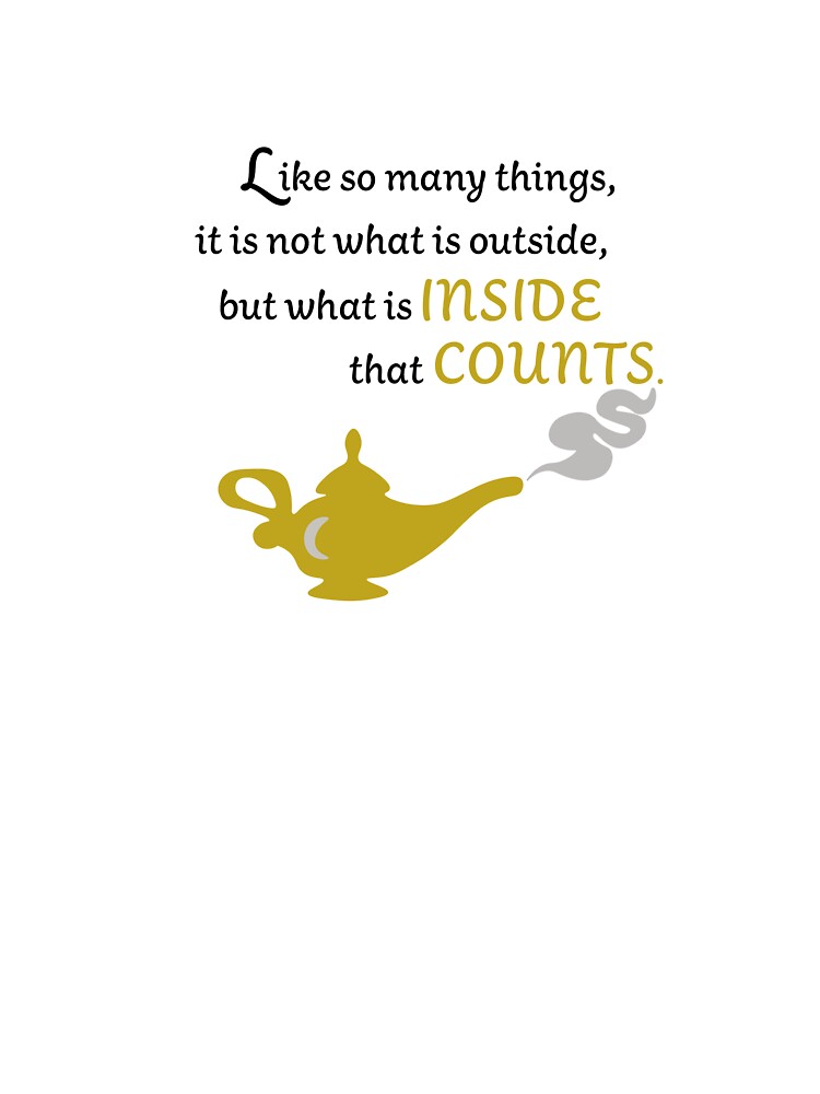 inside counts Aladdin genie quote Kids T-Shirt for Sale by