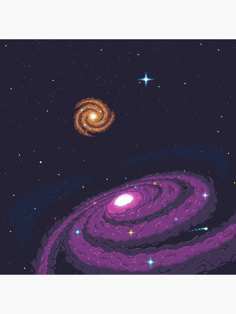 Pixel Art Fluffy Galaxies by astrellon