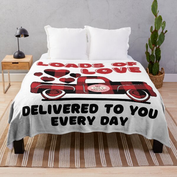 Item preview, Loads of Love Valentines Day | Loads of Hearts Buffalo Plaid Truck designed and sold by InkItStudio.
