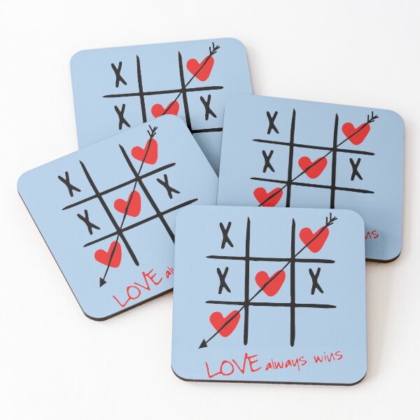 Item preview, love always wins, noughts and crosses, designed and sold by Ribsa.