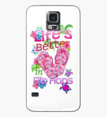 Das Leben ist besser in Flip-Flops Hülle & Klebefolie für Samsung Galaxy