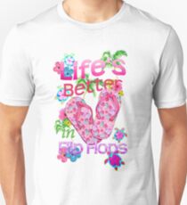 Das Leben ist besser in Flip-Flops Slim Fit T-Shirt