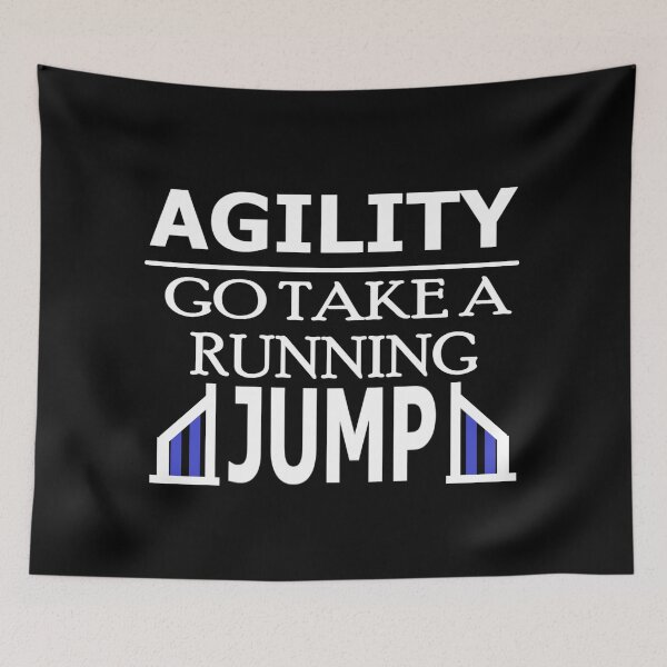Item preview, DOG AGILITY GO TAKE A RUNNING JUMP designed and sold by onemoormove.