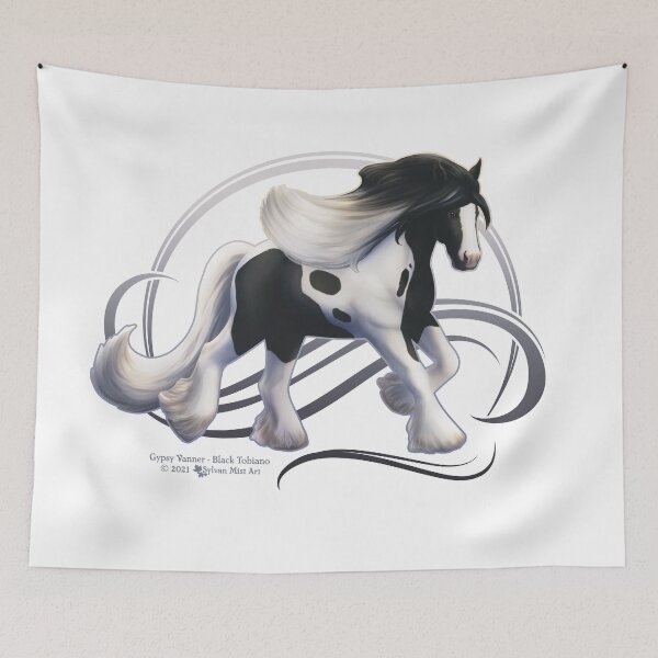 Item preview, Black Tobiano Gypsy Vanner Horse designed and sold by sylvanmist.