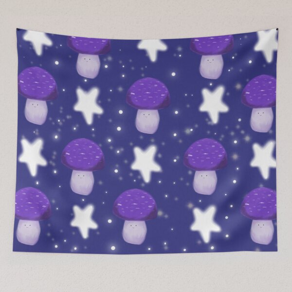 Item preview, Purple Mushroom & Star Print designed and sold by KaitLouise.