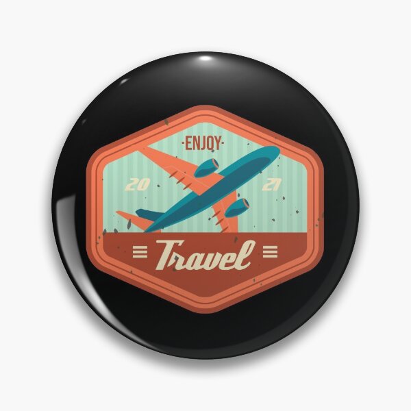 Item preview, Vintage plane travel. Retro travel badge designed and sold by VFRZone.