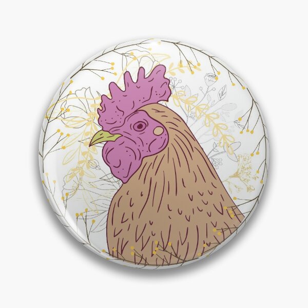 Item preview, spring chicken cute flower hen designed and sold by TheWaterBirds.