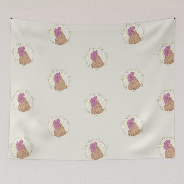 Item preview, spring chicken cute flower hen designed and sold by TheWaterBirds.