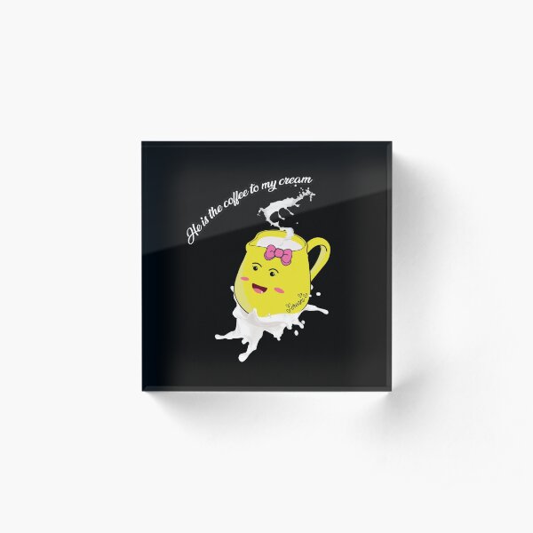 Cute cream pitcher design Acrylic Block