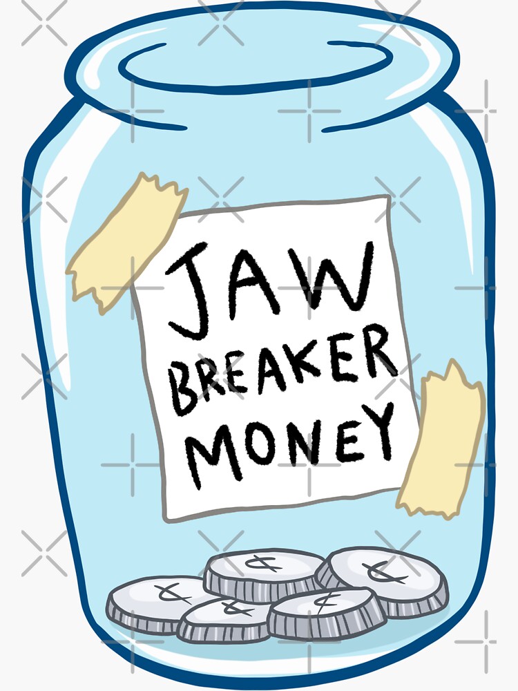"Ed Edd & Eddy Jaw Breakers Money Jar" Sticker for Sale by Drawingvild