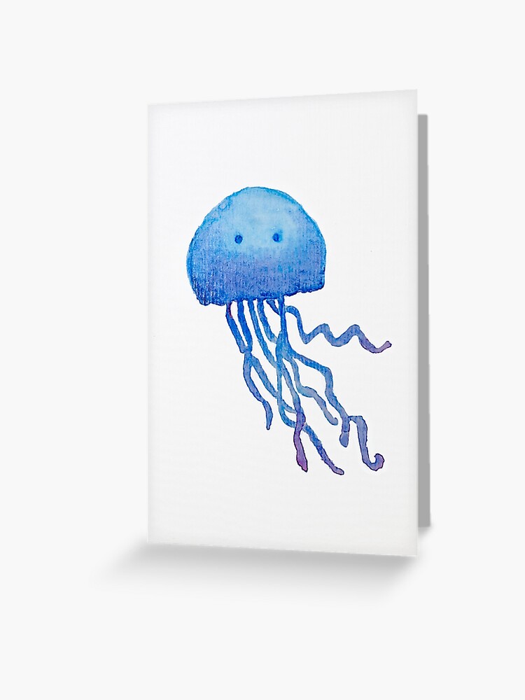  Personalized Jellyfish Sea Life Note Cards with Envelopes,  Watercolor Jellyfish Stationary Set for Girls, Custom Under the Sea Thank  You cards, Your Choice of Colors and Quantity : Handmade Products