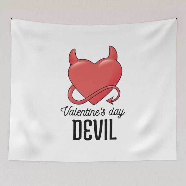Item preview, Valentines day devil heart designed and sold by Piztees.