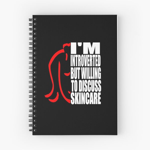 Item preview, I'm Introverted But Willing Discuss Skincare - Funny Shirt Woman designed and sold by HoneyBadgerBox.