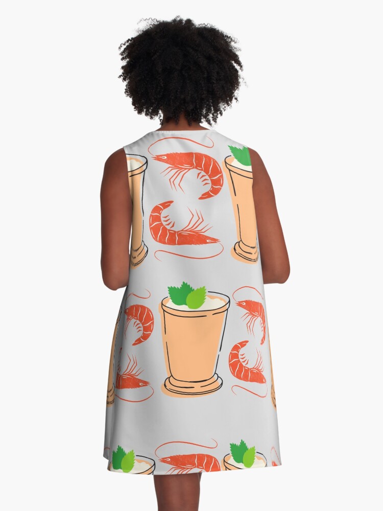 Thumbnail 3 of 4, A-Line Dress, Seafood and Cocktail designed and sold by lewilson.