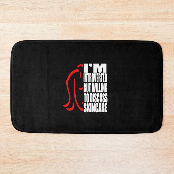 Item preview, I'm Introverted But Willing Discuss Skincare - Funny Shirt Woman designed and sold by HoneyBadgerBox.