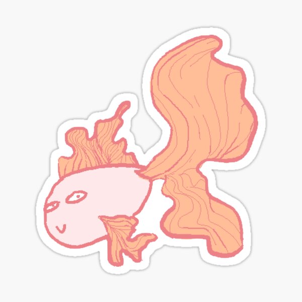 smug-goldfish-sticker-for-sale-by-spritebug-redbubble