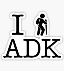 I Hike ADK Sticker
