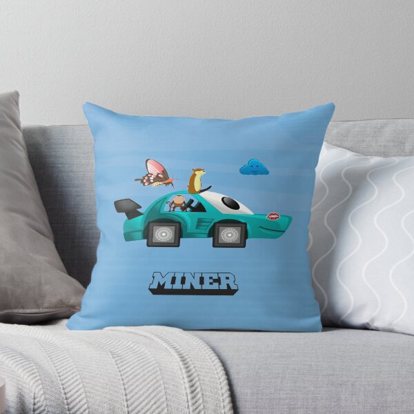 MINER / lianmachine Throw Pillow