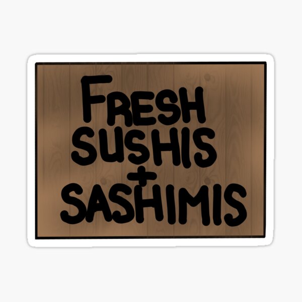 Fresh sushis and sashimis Sticker