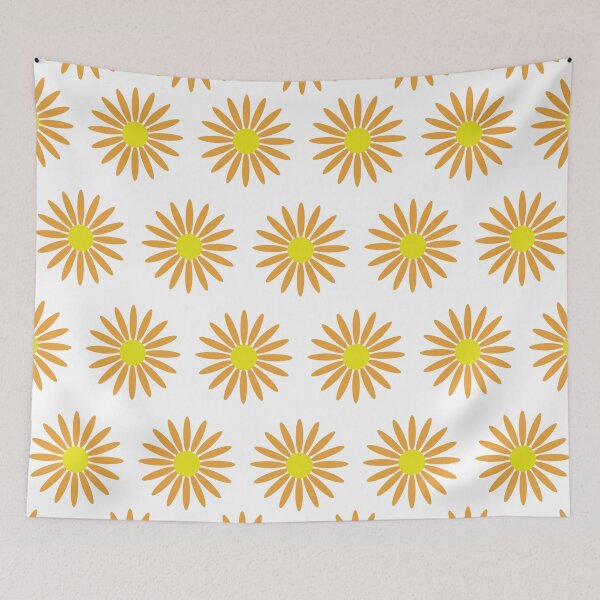 Item preview, orange gerbera flowers simple seamless pattern. designed and sold by linagaiaart.