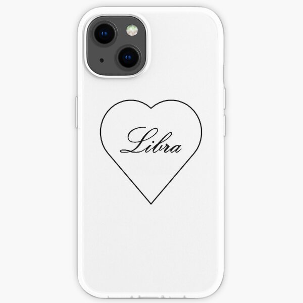 Simple White and Black Libra Zodiac Heart❤ iPhone Soft Case