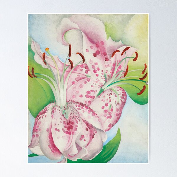 Vista previa del artículo con la obra «Georgia O'Keeffe Pink Spotted Lilly», diseñado y vendido por emidye20.