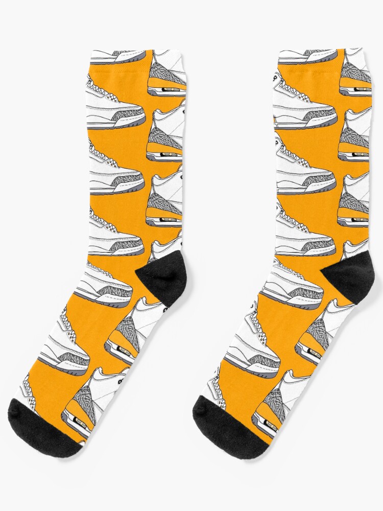 orange jordan socks