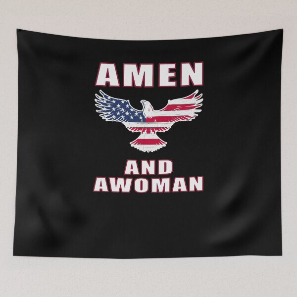 Item preview, Amen and Awoman Gender equality Praying at Congress Prayer White designed and sold by Camelot71.