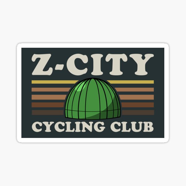 Z City Cycling Club Pédalez fort et combattez les monstres avec cœur Sticker