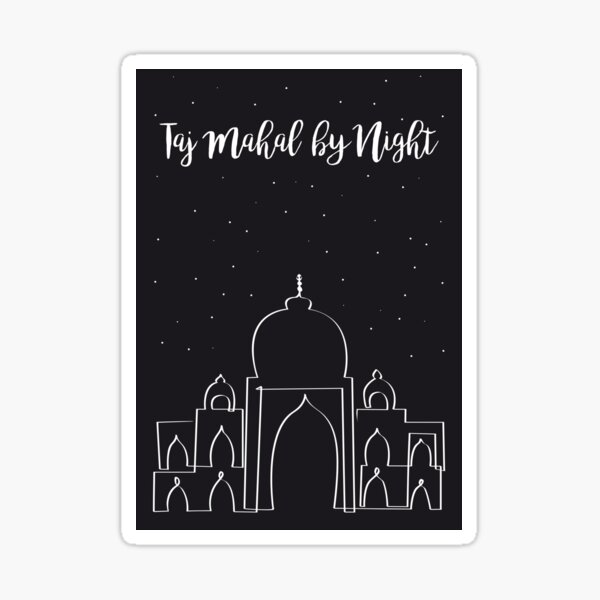 Taj Mahal by Night Sticker