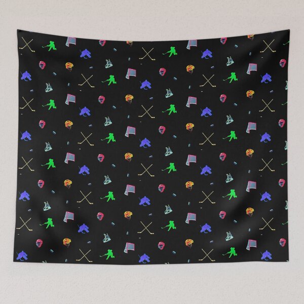 Item preview, Hockey Pattern ( Hockey sticks - Puck - Skates - Net - Helmet - goalie - shot ) designed and sold by Dude  Stuff.