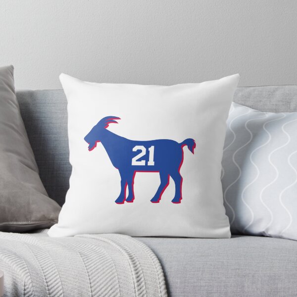 Philadelphia GOAT - 21 - white Throw Pillow