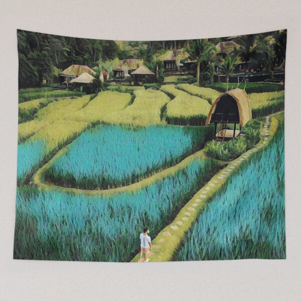Item preview, Rice fields designed and sold by AnnaAndVibes.