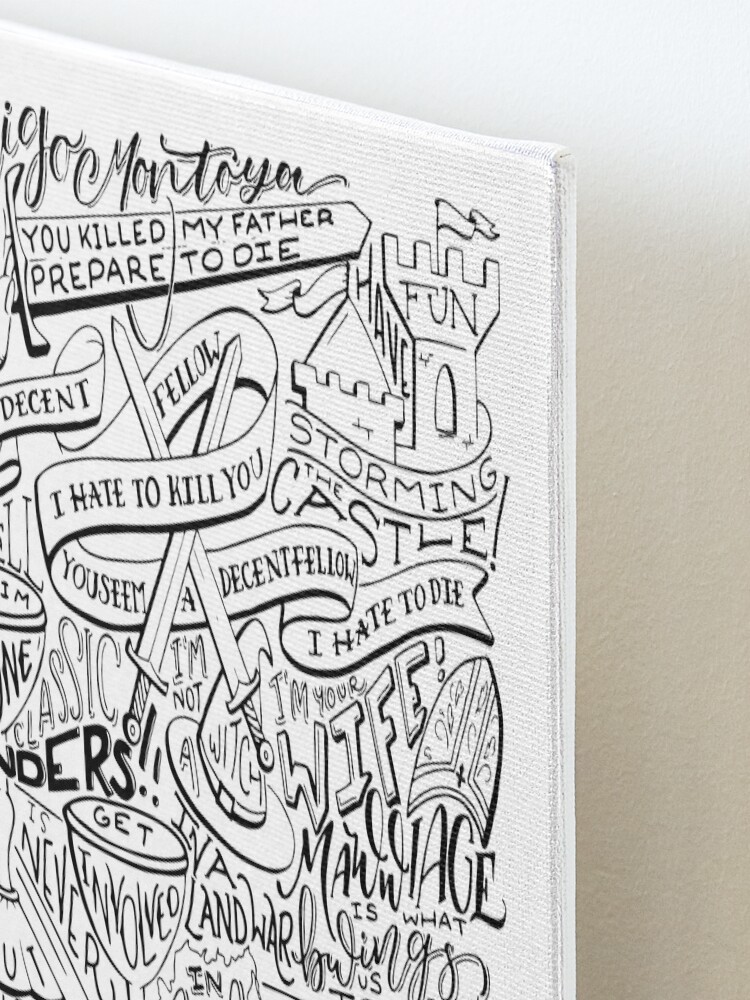 Alternate view of Princess Bride Quotes Mounted Print