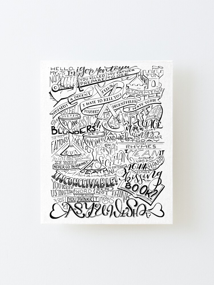 Alternate view of Princess Bride Quotes Mounted Print