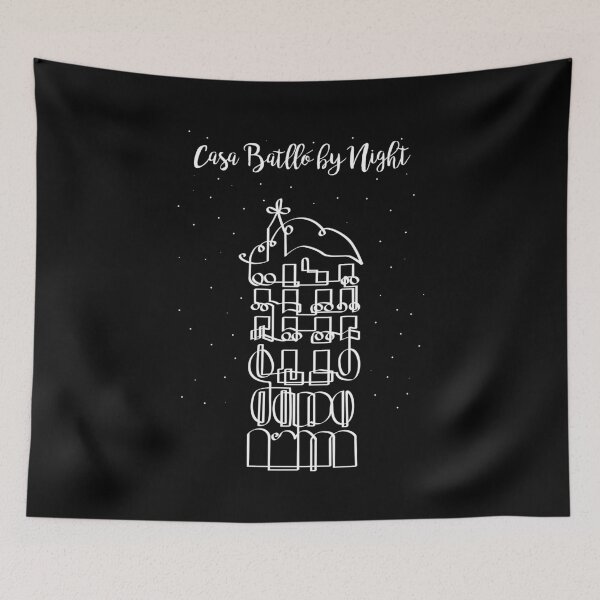 Item preview, Casa Batllo by Night in onedraw designed and sold by PauRicart.