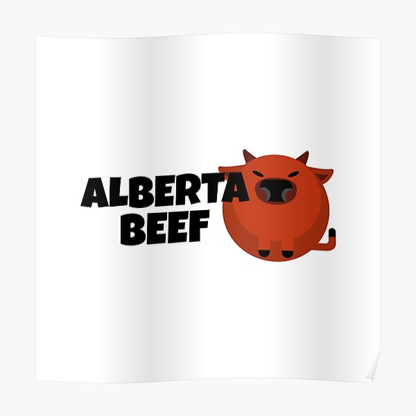 "Alberta Beef Cartoon" Poster by Coteafee Redbubble