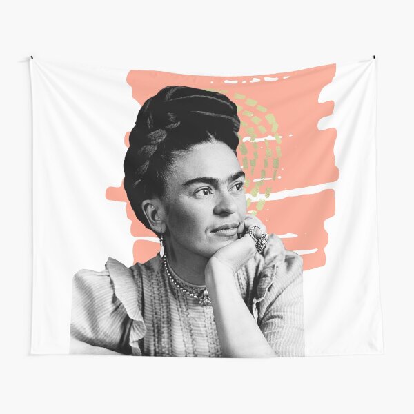 Item preview, Frida Kahlo, watercolor flowers, color, black and white designed and sold by Adriana C (All about Frida).