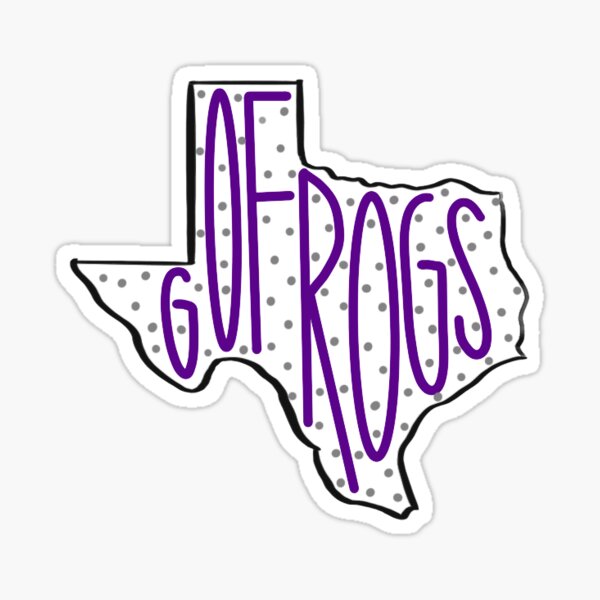 Item preview, Go frogs Texas outline designed and sold by madelinestur.