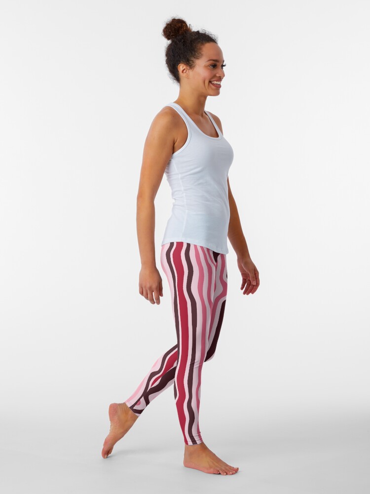 Alternate view of Curly-Stripes Pattern Leggings