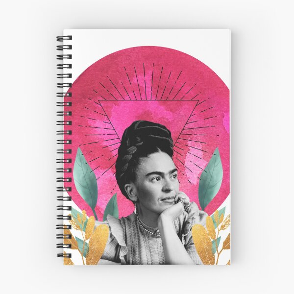 Item preview, Frida Kahlo, watercolor flowers, color, black and white designed and sold by Adriana C (All about Frida).