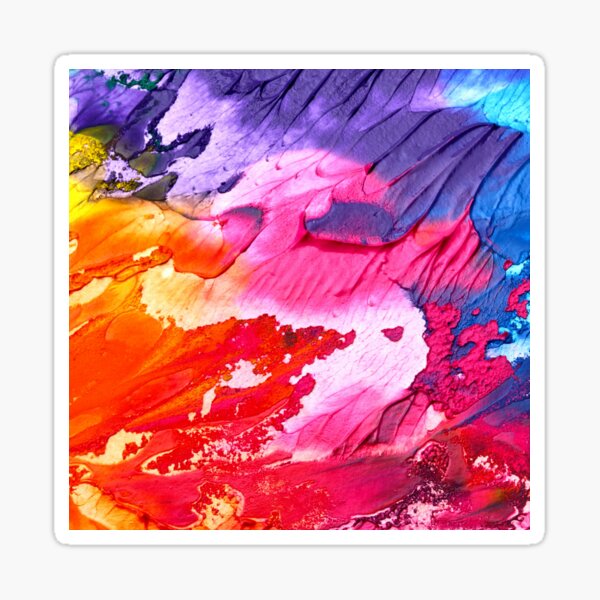 "Abstract Rainbow Art" Sticker For Sale By LittleRedGifts | Redbubble