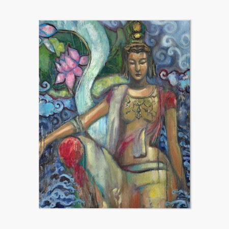 Quan Yin of Southern Sea Art Board Print