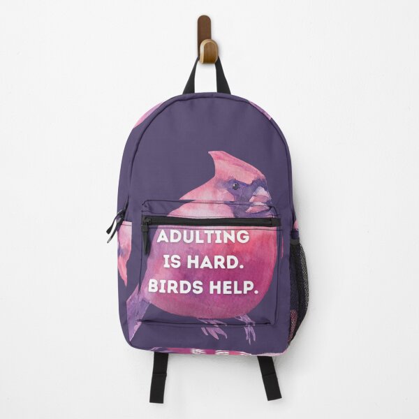 Item preview, adulting is hard. birds help.  designed and sold by TheWaterBirds.