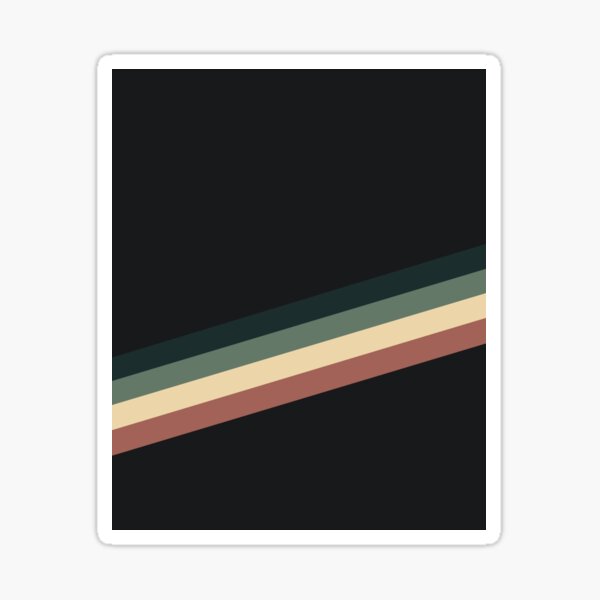 Retro Rainbow Stripes Sticker