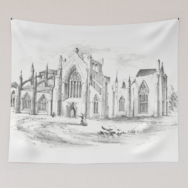 Item preview, Melrose Abbey | Vintage Illustration designed and sold by yourscotborders.