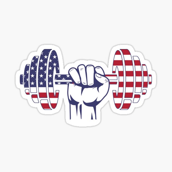 Item preview, USA flag Dumbbell Bodybuilding  designed and sold by SusanaDesigns.