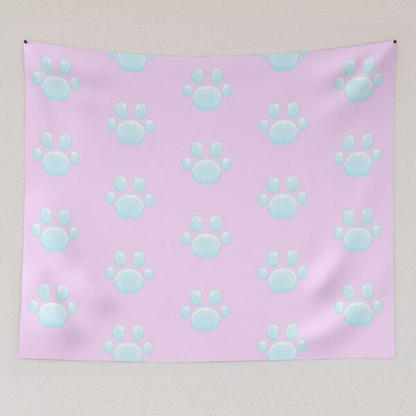 Item preview, Kawaii Pixel Paw print (blue) designed and sold by ssydneyart.