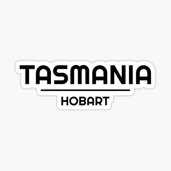 "Tasmania Hobart Black" Sticker for Sale by retro87tee Redbubble